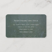 緑錆メタリックテクスチャモノグラムイニシャル 名刺 (裏面)