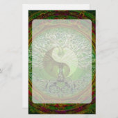 緑陰陽の生命の樹 便箋 (正面/裏面)