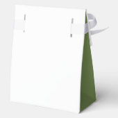 緑離れのエレガントモノグラムのカスタムウェディング フェイバーボックス (裏面)