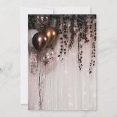 緑離れのバラ金ゴールドライツ素朴スウィート16 招待状 (裏面)