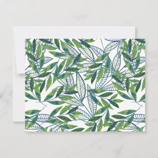 緑離れのパーソナライズされた文具 ノートカード (裏面)