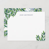 緑離れのパーソナライズされた文具 ノートカード (正面/裏面)