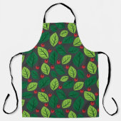 緑離れの果実，赤い果実，のパタ離れーン エプロン (正面)