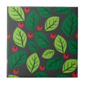 緑離れの果実，赤い果実，のパタ離れーン タイル (正面)