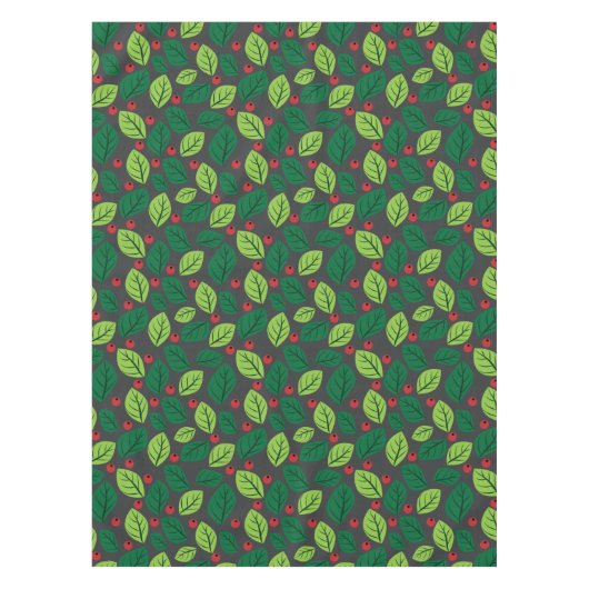 緑離れの果実，赤い果実，のパタ離れーン テーブルクロス (正面)