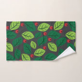 緑離れの果実，赤い果実，のパタ離れーン バスタオルセット (ハンドタオル)