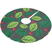 緑離れの果実，赤い果実，のパタ離れーン ブラッシュドポリエステルツリースカート (アングル)