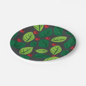 緑離れの果実，赤い果実，のパタ離れーン ペーパープレート (アングル)