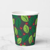 緑離れの果実，赤い果実，のパタ離れーン 紙コップ (裏面)