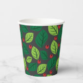 緑離れの果実，赤い果実，のパタ離れーン 紙コップ (正面)