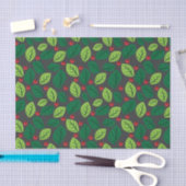 緑離れの果実，赤い果実，のパタ離れーン 薄葉紙 (クラフト)