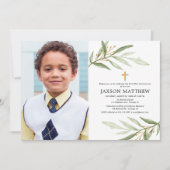 緑離れの聖域の最初の緑の写真 招待状 (正面)