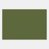 緑離れの花と白い花 ラッピングペーパーシート (正面3)