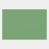 緑離れの花と白い花 ラッピングペーパーシート (正面2)