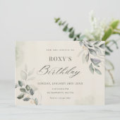 緑離れの誕生日 招待状 (スタンド正面)