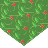 緑離れの赤い野生の果実 ミディアムテーブルランナー (コーナー)