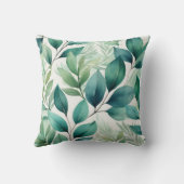 緑離れ植物葉素朴緑 クッション (裏面)