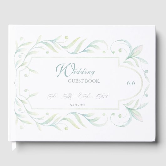 緑離れ結婚の ゲストブック (正面)