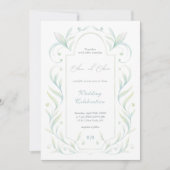 緑離れ結婚の 招待状 (正面)