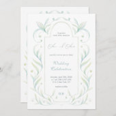 緑離れ結婚の 招待状 (正面/裏面)