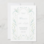 緑離れ結婚の 招待状 (正面)