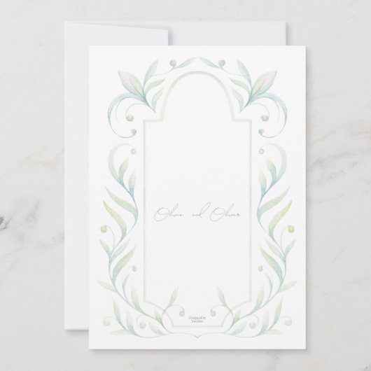 緑離れ結婚の 招待状 (裏面)