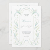 緑離れ結婚の 招待状 (正面/裏面)