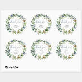 緑離れ色のほこりっぽい青い素朴なフローラの葉 ラウンドシール (シート)