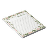緑離れ色フローラ縁ど ノートパッド (アングル)