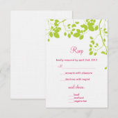 緑離れ色 – rsvpカード (正面/裏面)