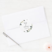 緑離れ草のモダン植物学結婚類 ラウンドシール (封筒)