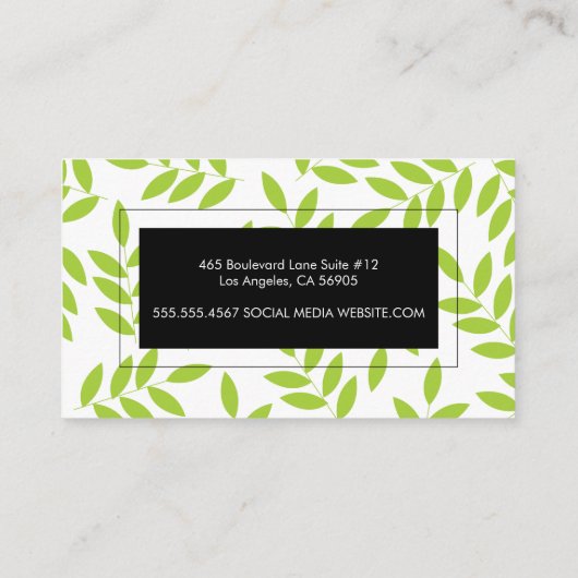 緑離れ造園 名刺 (裏面)