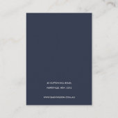 緑青のピンクのユーカリ動物ネックレスディスプレイ 名刺 (裏面)