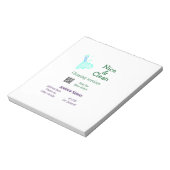 緑青の光るクリーニングモップに追加 - 名前 住所 QRコード R B ノートパッド (回転)