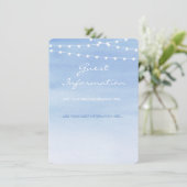 緑青の水色の文字列ライト エンクロージャーカード (スタンド正面)