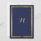 緑青エレガント色金ゴールド紙吹雪卒業 招待状 (裏面)