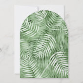 緑青パーム結婚リーフのモスグリーンアーチID956 招待状 (裏面)