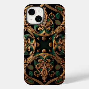 緑青ブロンズの装飾的な格子模様の装飾 Case-Mate iPhone 14ケース