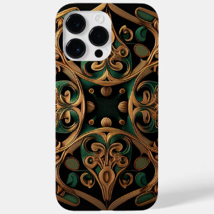 緑青ブロンズ装飾チェック柄飾り Case-Mate iPhone 14 PRO MAXケース