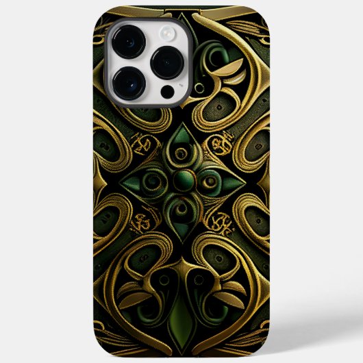 緑青ブロンズ装飾格子飾り模様 Case-Mate iPhoneケース (裏面)