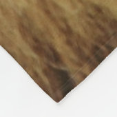 緑青ライオンの頭部の写真 フリースブランケット (角)