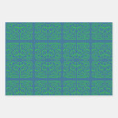 緑青植物包熱狂する装紙 ラッピングペーパーシート (正面)