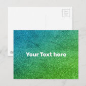 緑青色グラデーションオンブレテクスチャー テクスチャード ポストカード (正面/裏面)