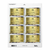 緑青金ゴールド及び黒色インク顔血清ラベル ラベル (フルシート)