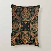 緑青銅装飾格子模様装飾品 アクセントクッション (裏面(縦))