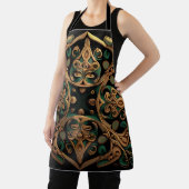 緑青銅装飾格子模様装飾品 エプロン (インサイチュ)