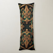 緑青銅装飾格子模様装飾品 ボディピロー (裏面 (縦))