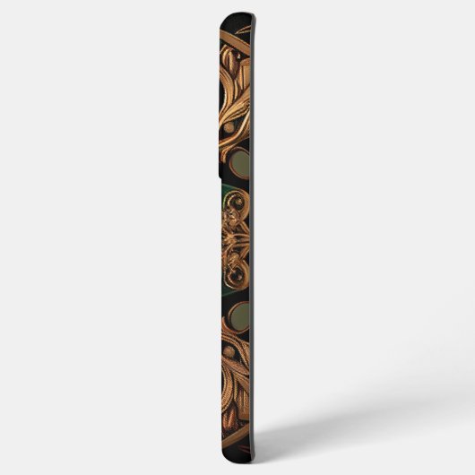 緑青銅装飾格子模様装飾品 SAMSUNG GALAXYケース (裏面横)