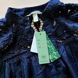 緑青鮮やか花はっきりした柄ラベル