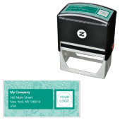 緑青鮮やか花はっきりした柄 セルフインキングスタンプ (インサイチュ)